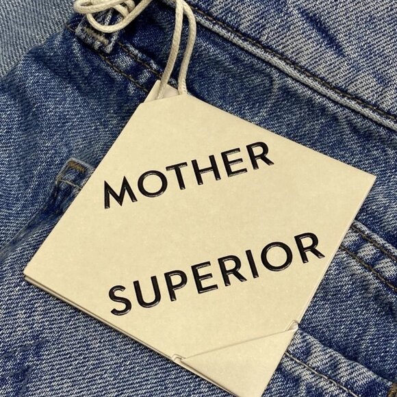 Mother Women's The Bookie Flood Jeans Dean's List Blue High Rise Bootcut Size 24 - Picture 8 of 8